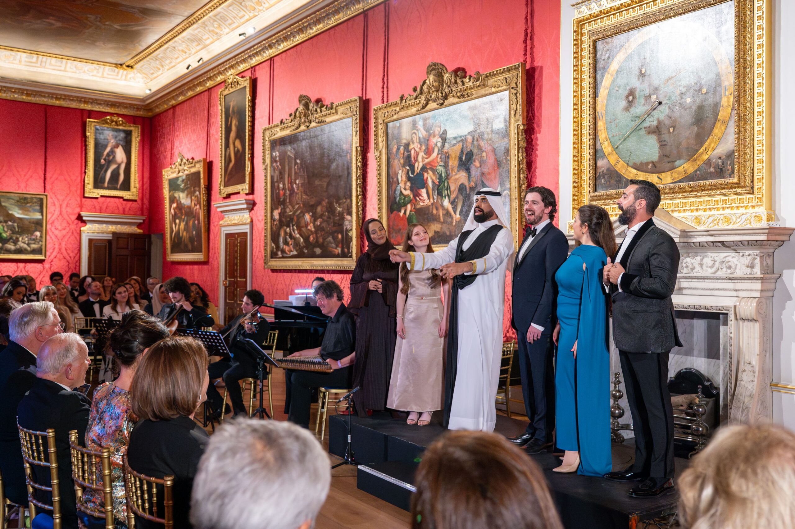 Abu Dhabi Festival held a gala concert with Emirati and international artists at Kensington Palace on Friday as part of the 'Abu Dhabi Festival Abroad' programme. The concert, held in collaboration with the Peace and Prosperity Trust, featured a new composition by Emirati composer Ihab Darwish, as well as mezzo-soprano Fatima Al Hashimi performing masterpieces by Saint-Saëns, Mozart and Jule Styne; and baritone Ahmed Al Hosani presenting celebrated works by De Curtis and Bizet. (WAM)