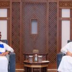 Sheikh Tahnoon bin Zayed, UAE National Security Advisor, paid a visit to Saudi Crown Prince Mohammed bin Salman at Al-Salam Palace in Jeddah on Thursday. In a show of sportsmanship, Sheikh Tahnoon wore the scarf of the kingdom’s Al Hilal soccer team, which knocked Manchester City, the team owned by Sheikh Mansour bin Zayed, Sheikh Tahnoon’s brother and the UAE Vice President, out of the FIFA Club World Cup 2025 on Monday. (Saudi Press Agency)